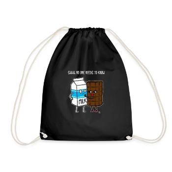 Chocolat au lait au chocolat chocolat au lait cadeau - Sac de sport léger - noir - Devant