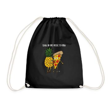 Ananas pizza hawaii fast food délicieux cadeau cool - Sac de sport léger - noir - Devant