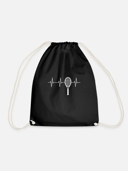 tennis - Drawstring Bag - black