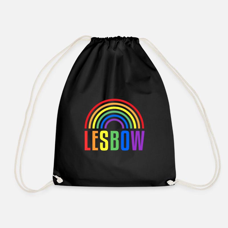 Same rights for all! - Lesbow shirt for women - Drawstring Bag - black