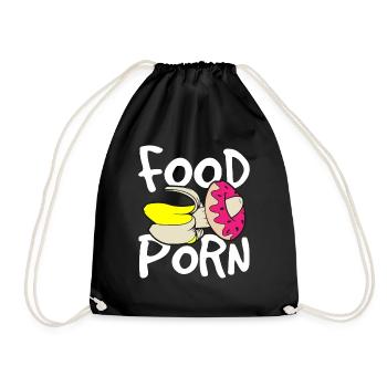 Food Porn - Turnbeutel - Schwarz - Vorne