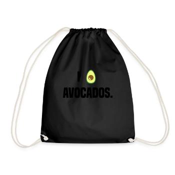 I Love Avocado Design Black Joke Sport Healthy - Drawstring Bag - black - Front