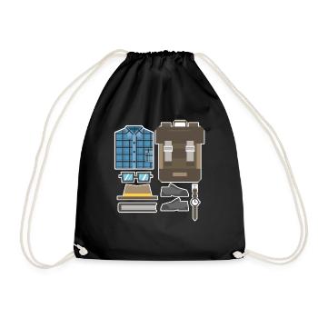 Intello équipement nerd Nerdy Geek idée cadeau - Sac de sport léger - noir - Devant