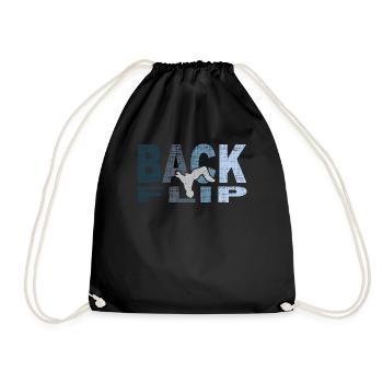 Backflip, silhouette, cadeau, sport, acrobatie - Sac de sport léger - noir - Devant