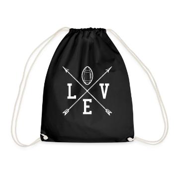 Football Love - Conception de déclaration de football - Sac de sport léger - noir - Devant