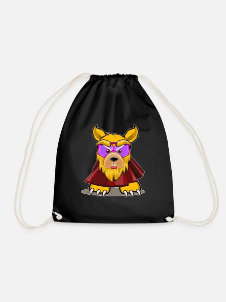 Hipster Terrier Doodle Art - Turnbeutel - Schwarz