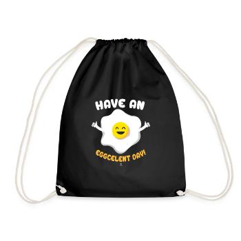 Amusez-vous à Eggcelent Day Egg Eggs Funny Gift - Sac de sport léger - noir - Devant