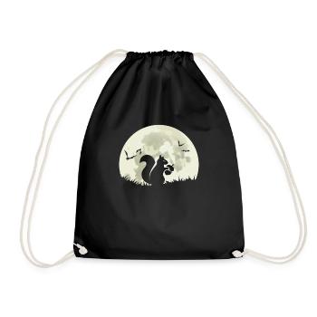 Eichhörnchen Mond Fledermaus - Turnbeutel - Schwarz - Vorne