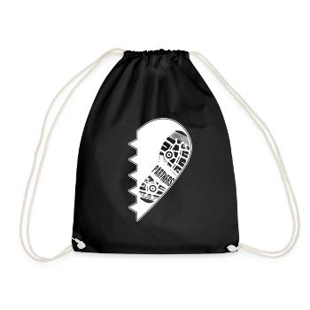 Jogger runner Partenaire en cours d'exécution look chemise cadeau - Sac de sport léger - noir - Devant