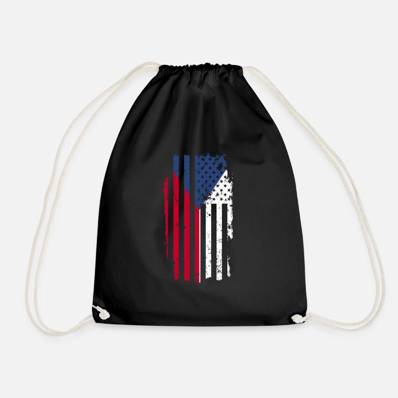 Czech Republic - Drawstring Bag - black