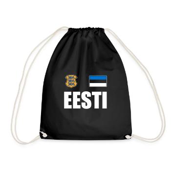 Estonia - Drawstring Bag - black - Front