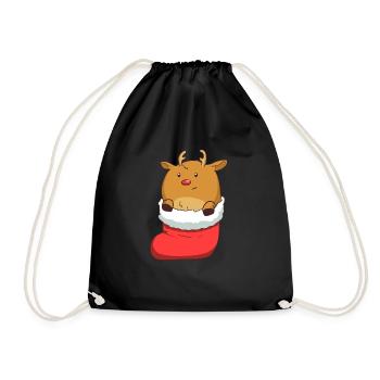 Noël de renne - Sac de sport léger - noir - Devant