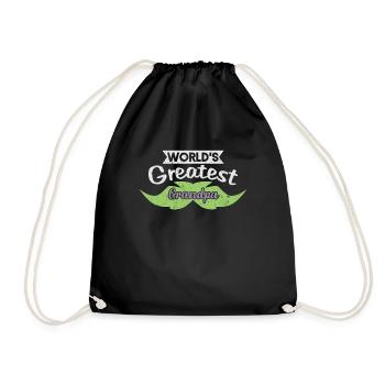 Le plus grand grand-père du monde I barbe grand-père schnauzer grand-mère - Sac de sport léger - noir - Devant