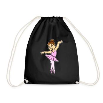 Ballet Dancing Model - Drawstring Bag - black - Front