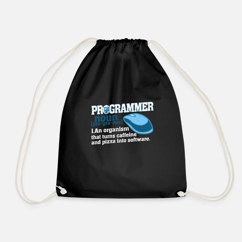 Programmierer Definition Geek Computerfreak Nerd - Turnbeutel - Schwarz