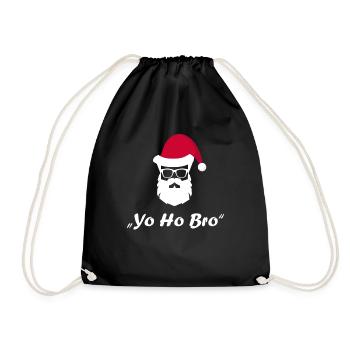 Yo Ho Bro - Chemise de Noël moderne et branchée - Sac de sport léger - noir - Devant