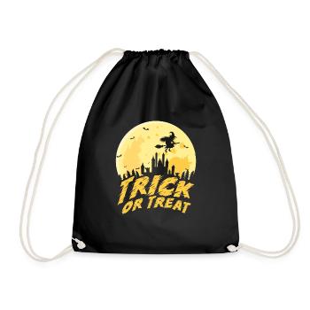 Süßes oder Saures Halloween Kostüm - Turnbeutel - Schwarz - Vorne