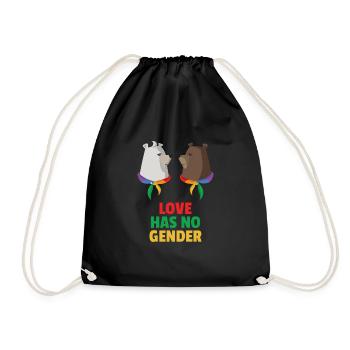 Gay Gay Homo Homoehe Gift - Drawstring Bag - black - Front