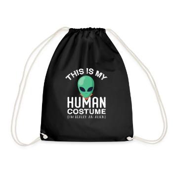 C’est mon human costume I’m Really An Alien Funny - Sac de sport léger - noir - Devant