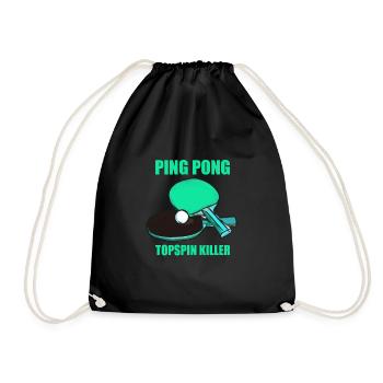 Table Tennis Ping Pong Topspin Killer - Drawstring Bag - black - Front