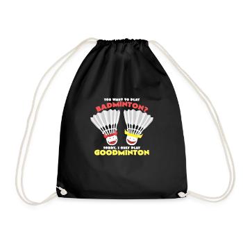 badminton - Drawstring Bag - black - Front