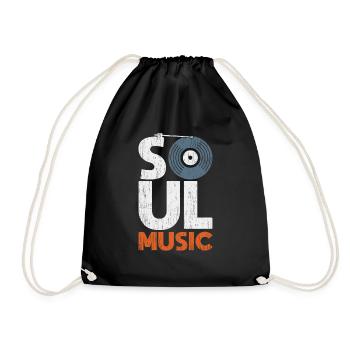 Soul musique cadeau enfants Noël - Sac de sport léger - noir - Devant
