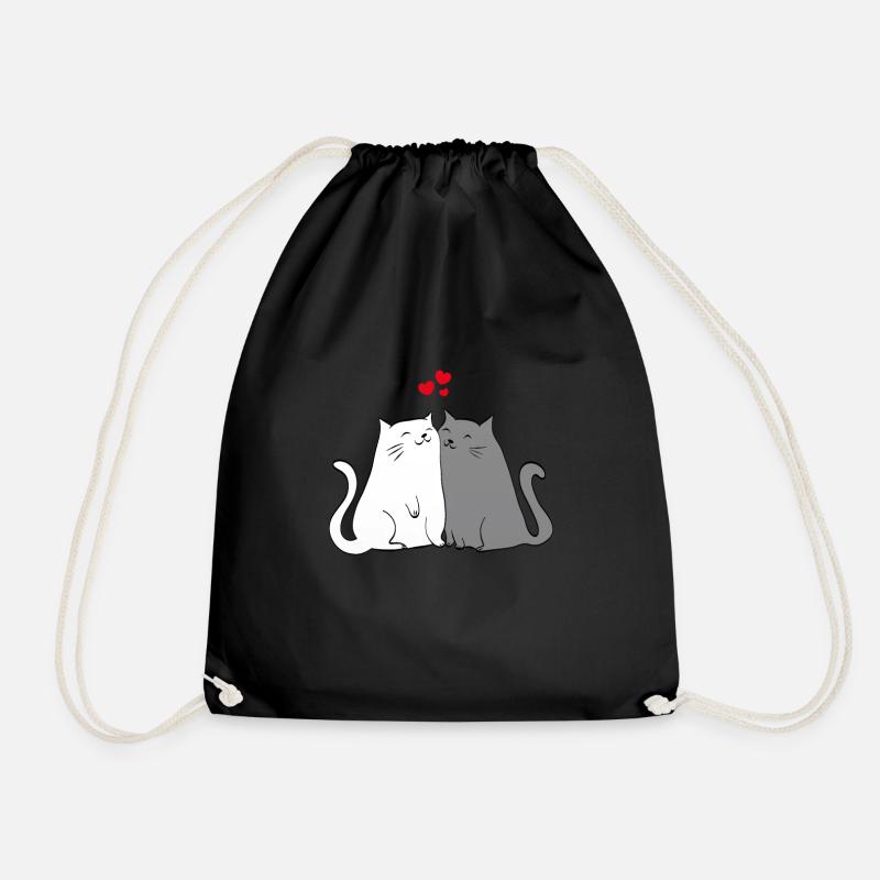 Katzen - Turnbeutel - Schwarz