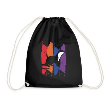 Otter marten - Drawstring Bag - black - Front