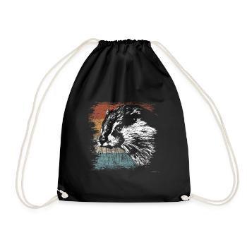 Otter Marten furet - Sac de sport léger - noir - Devant