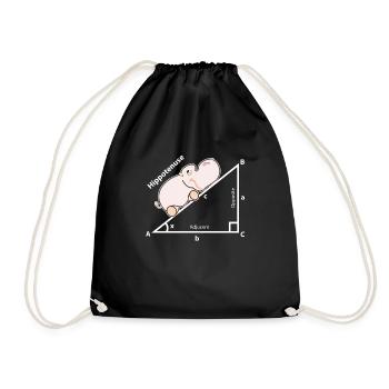 Hippopotame - Sac de sport léger - noir - Devant
