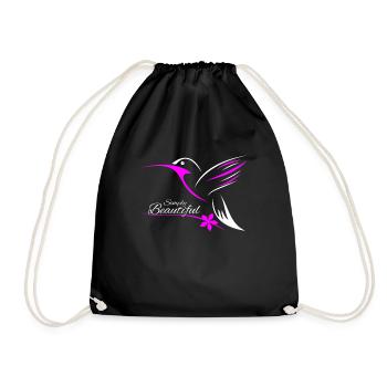 humming-bird - Drawstring Bag - black - Front
