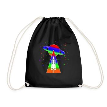 Saturn - Drawstring Bag - black - Front