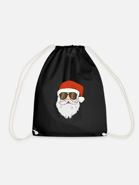 Cool Santa Claus Weihnachtsmann Weihnachten Advent - Turnbeutel - Schwarz