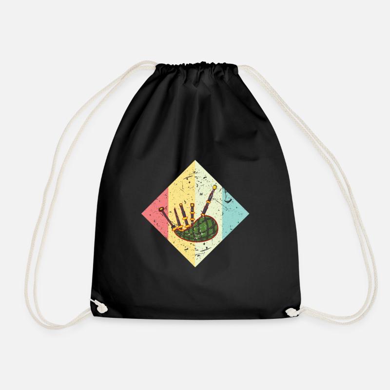 bagpipes - Drawstring Bag - black