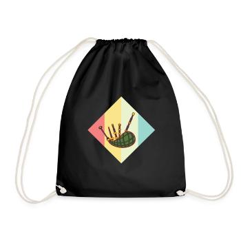 bagpipes - Drawstring Bag - black - Front