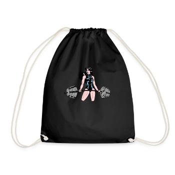 Powerlifting Women Power Strong Woman Deadlift - Sac de sport léger - noir - Devant