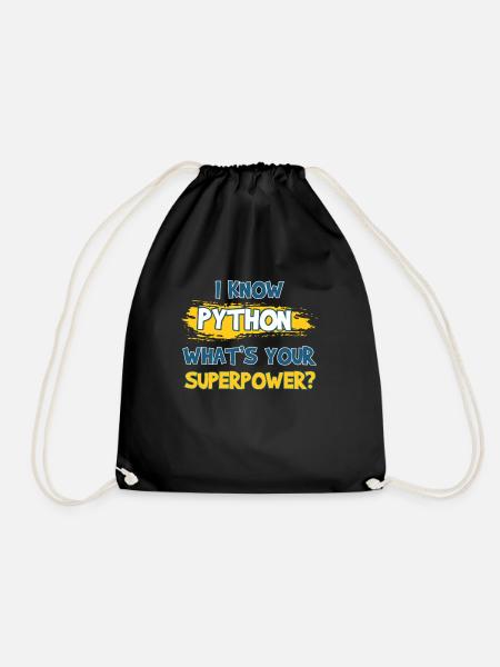 Programmierer Python - Turnbeutel - Schwarz