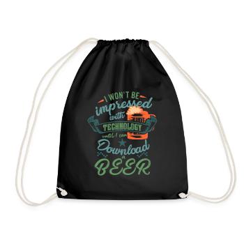Drôle de bière Hommes Fête de la bière Barbecue Cadeau - Sac de sport léger - noir - Devant