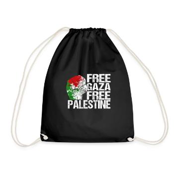 Free Gaza Free Palestine - Turnbeutel - Schwarz - Vorne
