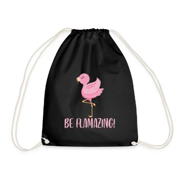 Flaming BeFlamazing - Drawstring Bag - black - Front