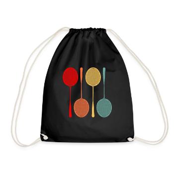badminton - Drawstring Bag - black - Front