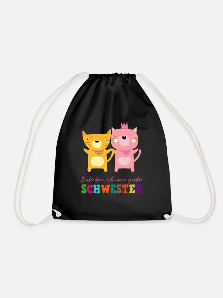 Big sister Big sister T-shirt - Drawstring Bag - black