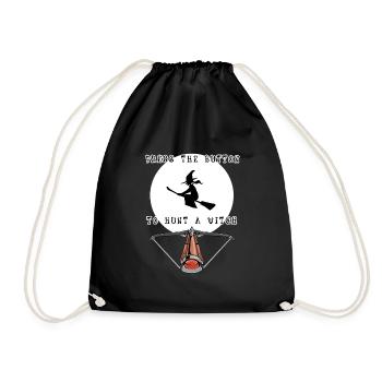 Hunt a witch witches hunt Halloween scary monster - Drawstring Bag - black - Front