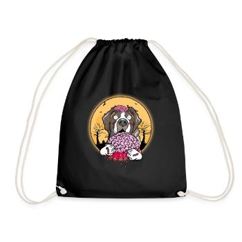 Swiss Bernese Mountain Dog Halloween Zombie Dog - Drawstring Bag - black - Front