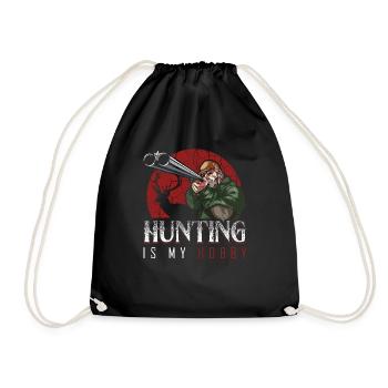 Deer hunting Huntsman hunting Hunting deer antler Wild - Drawstring Bag - black - Front