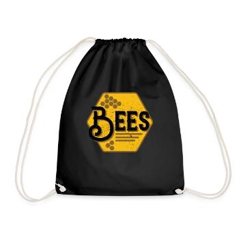 Abeilles abeilles - Sac de sport léger - noir - Devant