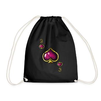 As de pique poker carte halloween costume drôle - Sac de sport léger - noir - Devant