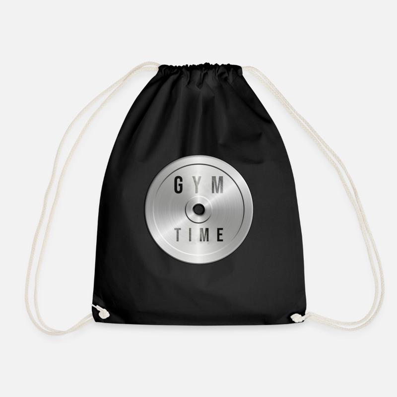 Dumbbell dumbbells - Drawstring Bag - black