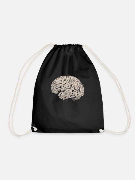 Gehirn Anatomie Neurologe Arzt Doktor Neurologie - Turnbeutel - Schwarz