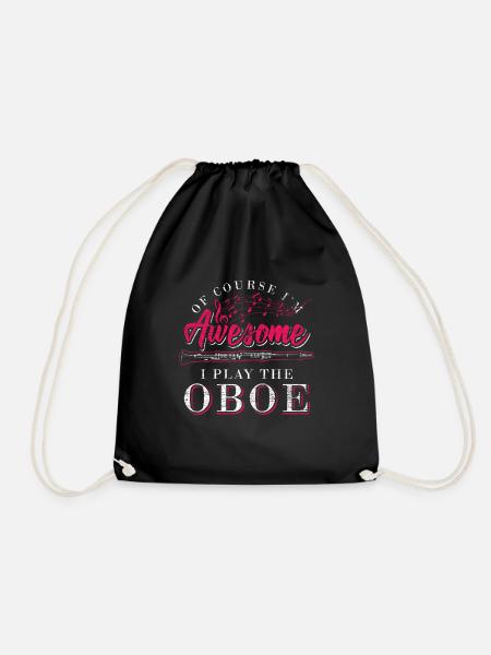 Oboe Geschenkidee - Turnbeutel - Schwarz
